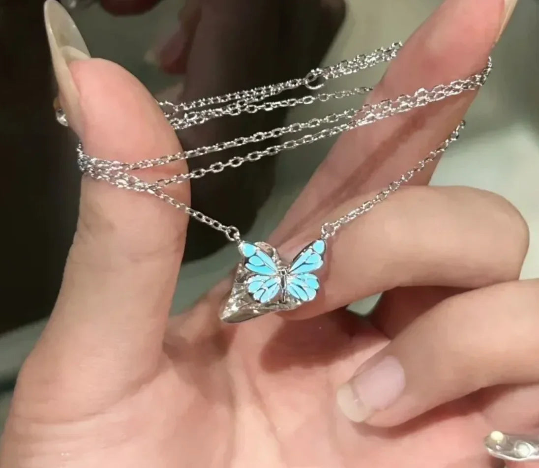 Glow-in-the-Dark Butterfly Jewelry Set