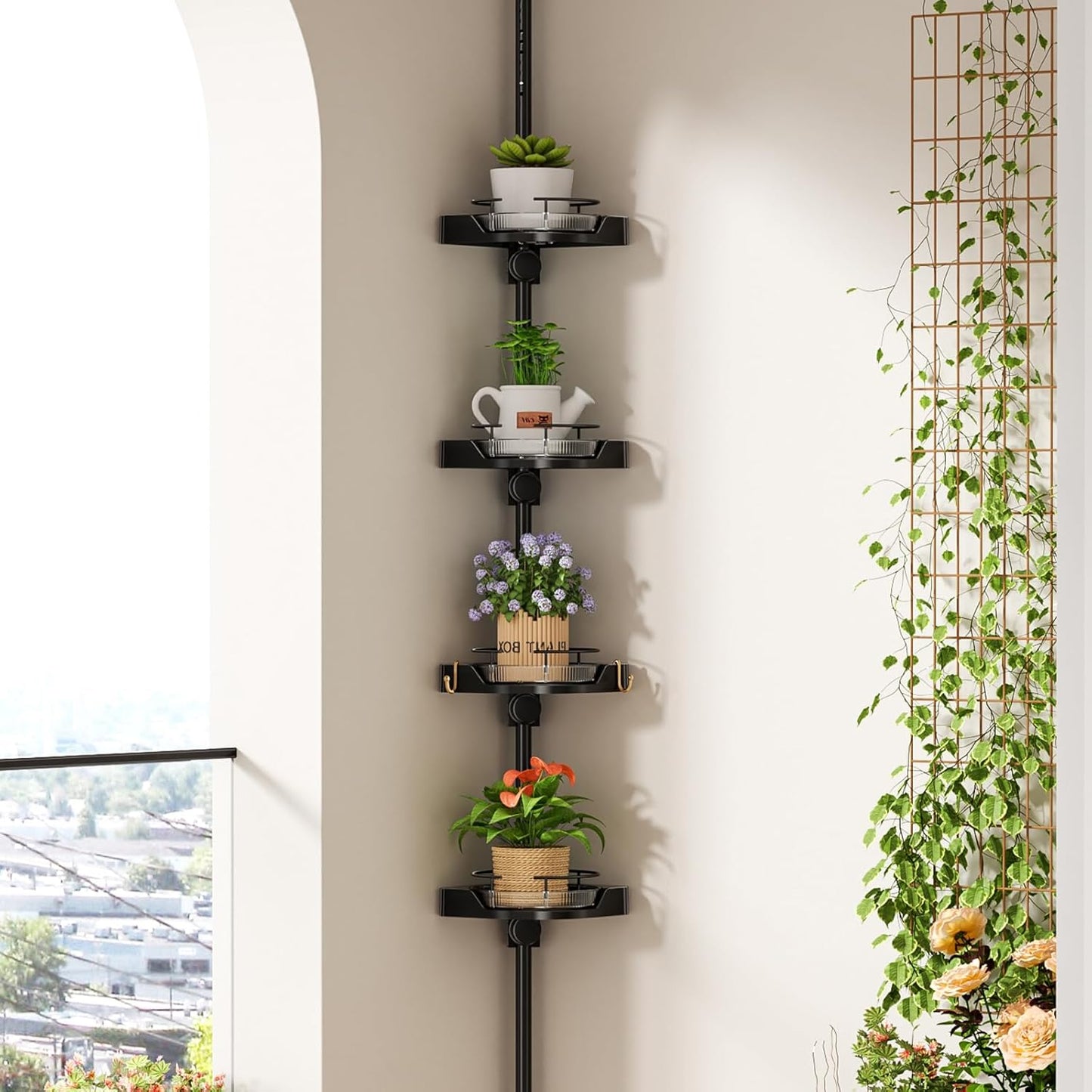 360° Rotating Tension Shower System