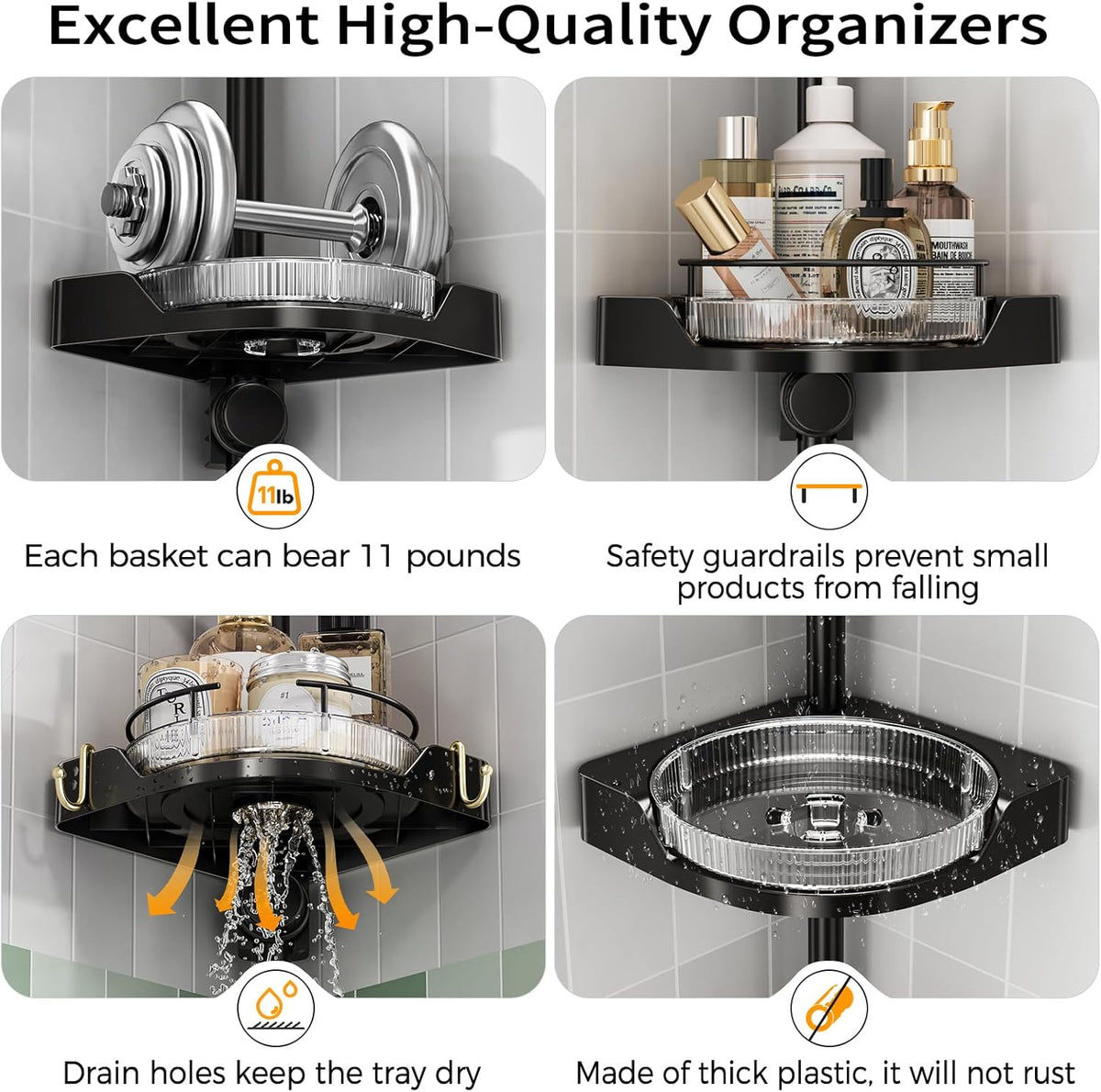 360° Rotating Tension Shower System